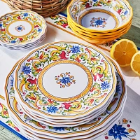 Sur La Table Floreale 16-Piece Melamine Dinnerware Set