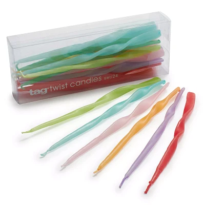 TAG Twist Mini Taper Candles, Set of 24