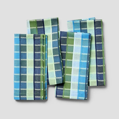 Sur La Table Modern Plaid Napkins