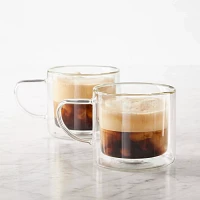 Sur La Table Doppio Double-Wall Cappuccino Glasses, Set of 2