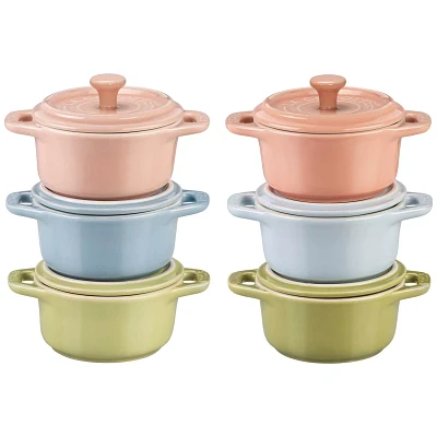 Staub Pastel Macaron Stoneware Mini Cocottes, Set of 6