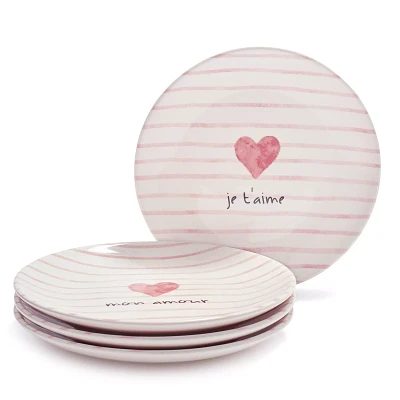 Sur La Table Valentine’s Day Salad Plates, Set of 4