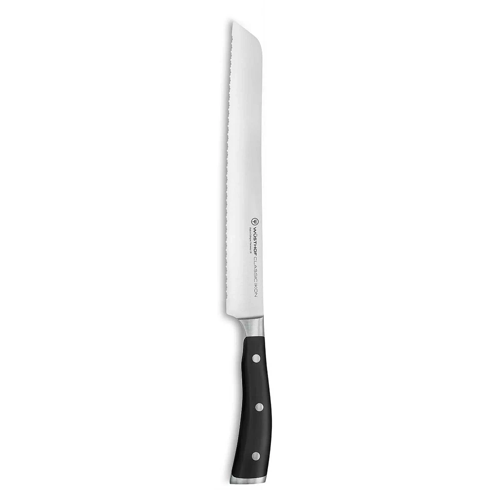 Wüsthof Classic Ikon Double-Serrated Bread Knife, 9"