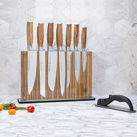 Schmidt Brothers Cutlery Zebra Wood 15-Piece Knife Block Set