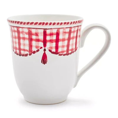 Sur La Table Red Gingham Mug, 15 oz.