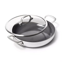 GreenPan Craft Steel Everyday Braiser with Glass Lid, 12"