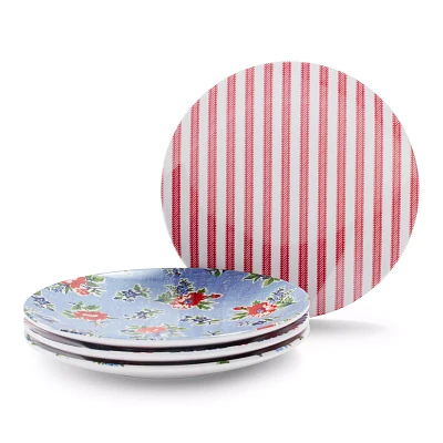 Sur La Table Summerhouse Assorted Appetizer Plates, Set of 4