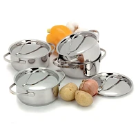 Demeyere Resto3 Stainless Steel Mini Dutch Oven, Set of 4