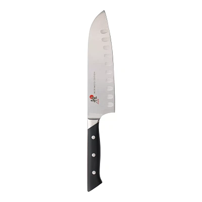 Miyabi Morimoto Red Hollow-Edge Santoku, 7"