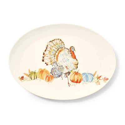 Sur La Table Thanksgiving Turkey Oval Platter