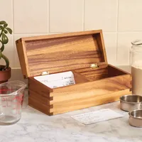 Ironwood Acacia Rectangular Recipe Box