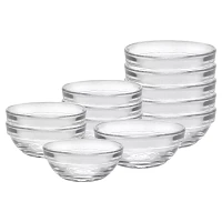 Duralex Lys Stackable 2 oz. & 4 oz. Bowls, Set of 12