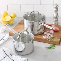 Sur La Table Signature Stainless Steel Saucepan