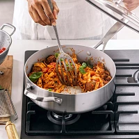 GreenPan Venice Pro Stainless Steel Ceramic Nonstick Sauté Pan with Lid, 5 Qt.