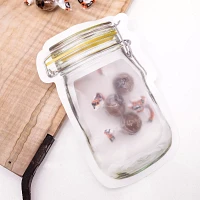 Kikkerland Mason Jar Zipper Bags, Set of 4