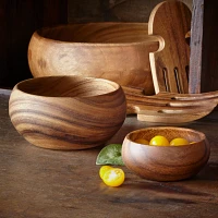 Sur La Table Acacia Wood Appetizer Bowl