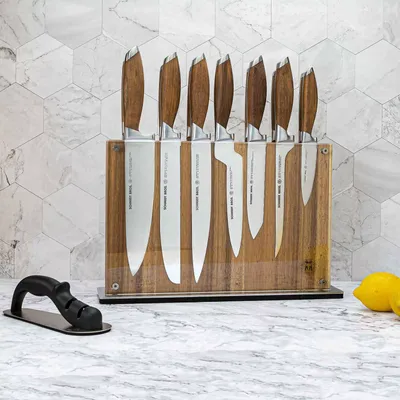 Schmidt Brothers Cutlery Bonded Teak 15-Piece Knife Block Set