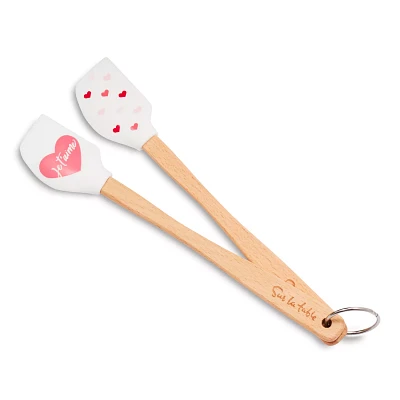 Sur La Table Mini Je T’aime Hearts Spatulas, Set of 2