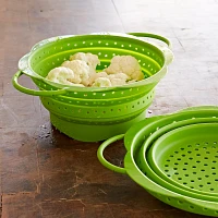 Kuhn Rikon Green Collapsible Colander, 10.5"