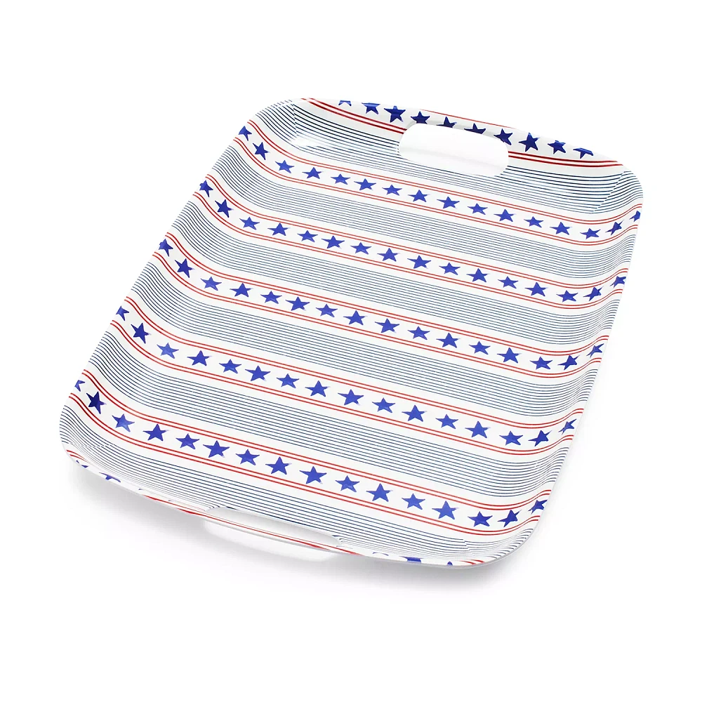 Sur La Table Stars & Stripes Melamine Tray, 19" x 13.7"