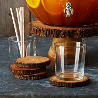 Sur La Table Wood Slice Coasters, Set of 4