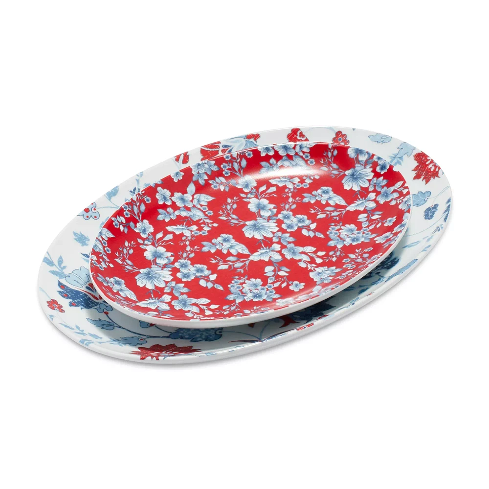 Sur La Table Pique-nique Floral Porcelain Platters, Set of 2