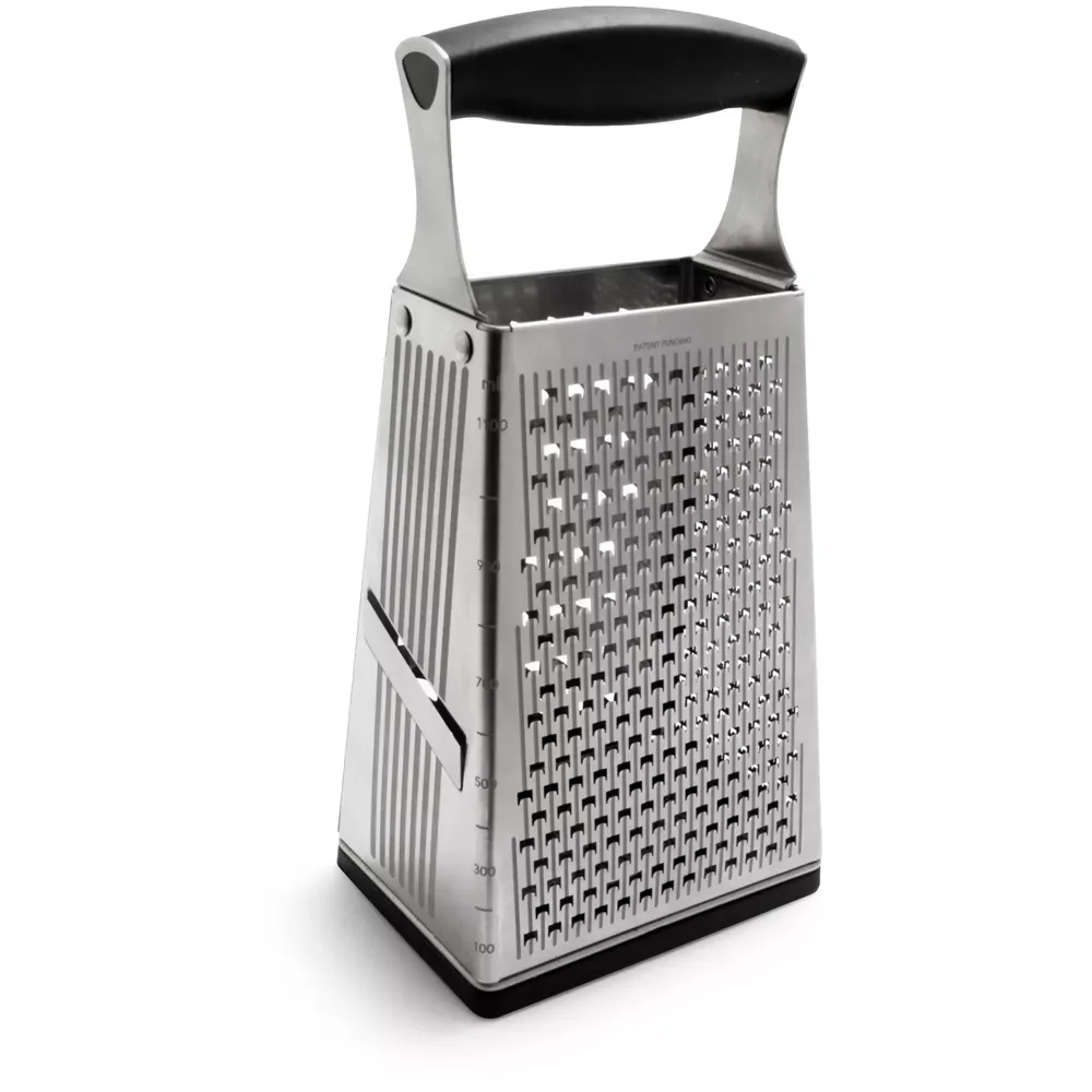 Cuisipro 4-Sided Box Grater with Ginger Grater Base