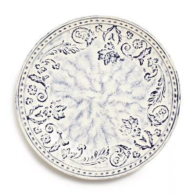 Sur La Table Floral Embossed Round Platter