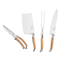 French Home Connoisseur Laguiole 4-Piece Professional Chef Knife Set