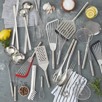Sur La table Large Stainless Steel Slotted Spoon