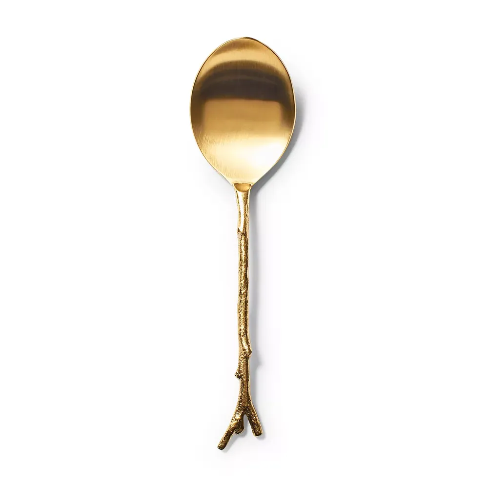 Sur La Table Gold Twig Serving Spoon