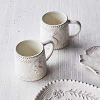 Sur La Table Embossed Bunny Mug