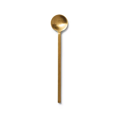 Sur La Table Brushed Gold Demitasse Spoon