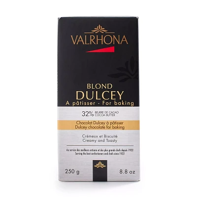 Valrhona Dulcey Blond Chocolate Baking Bar, 32% Cacao