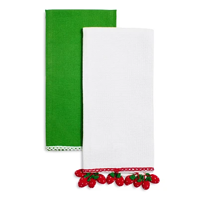 Sur La Table Strawberry Crochet Kitchen Towels, Set of 2