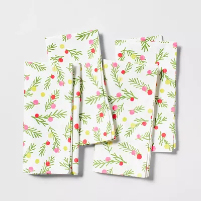 Sur La Table Nutcracker Sprig Napkins, Set of 4