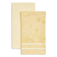 Sur La Table Yellow Bunny Jacquard Towels, Set of 2