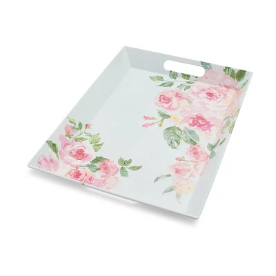 Sur La Table Rose Nuage Melamine Tray, 19.75" x 14"