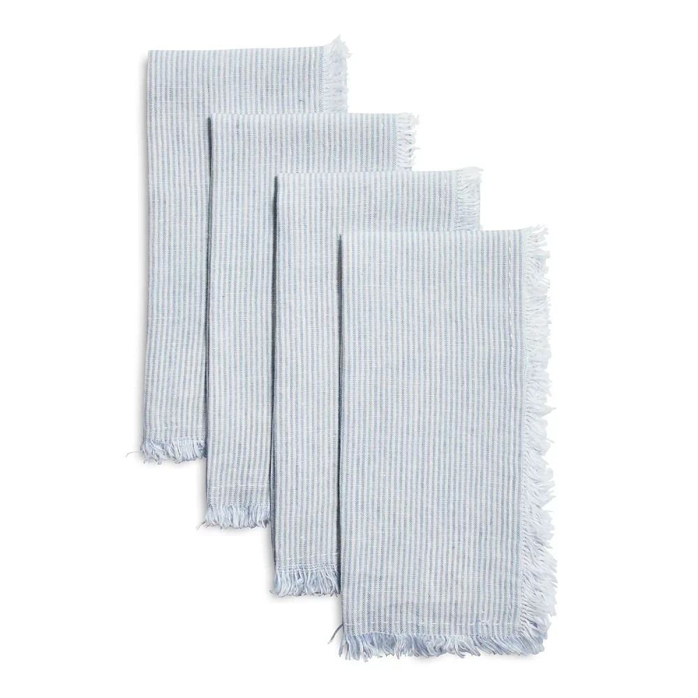 Sur La Table Frayed Stripe Linen Napkins