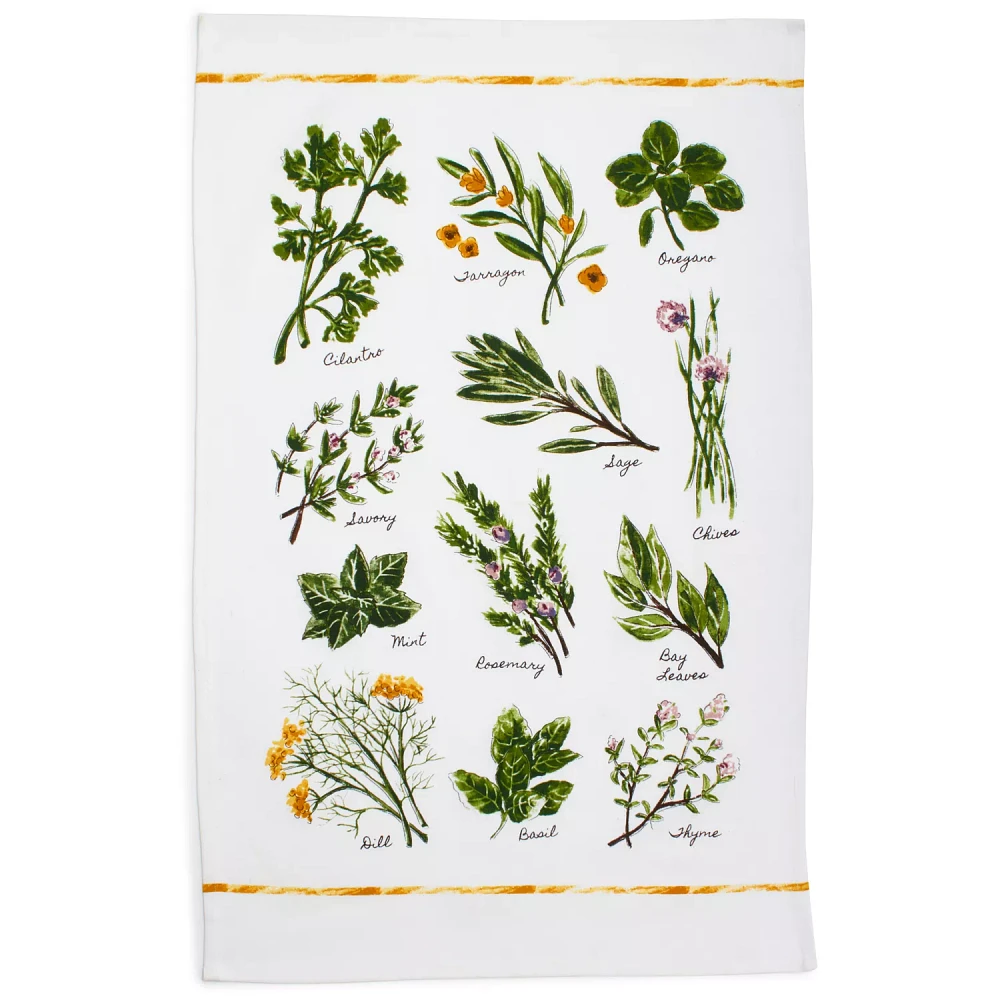 Sur La Table Varietal Herbs Kitchen Towel, 28" x 20"