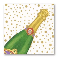 Caspari Sparkling Champagne Cocktail Napkins, Set of 20