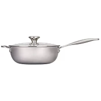 Le Creuset Stainless Steel Nonstick Saucepan with Lid, 3.5 Qt.