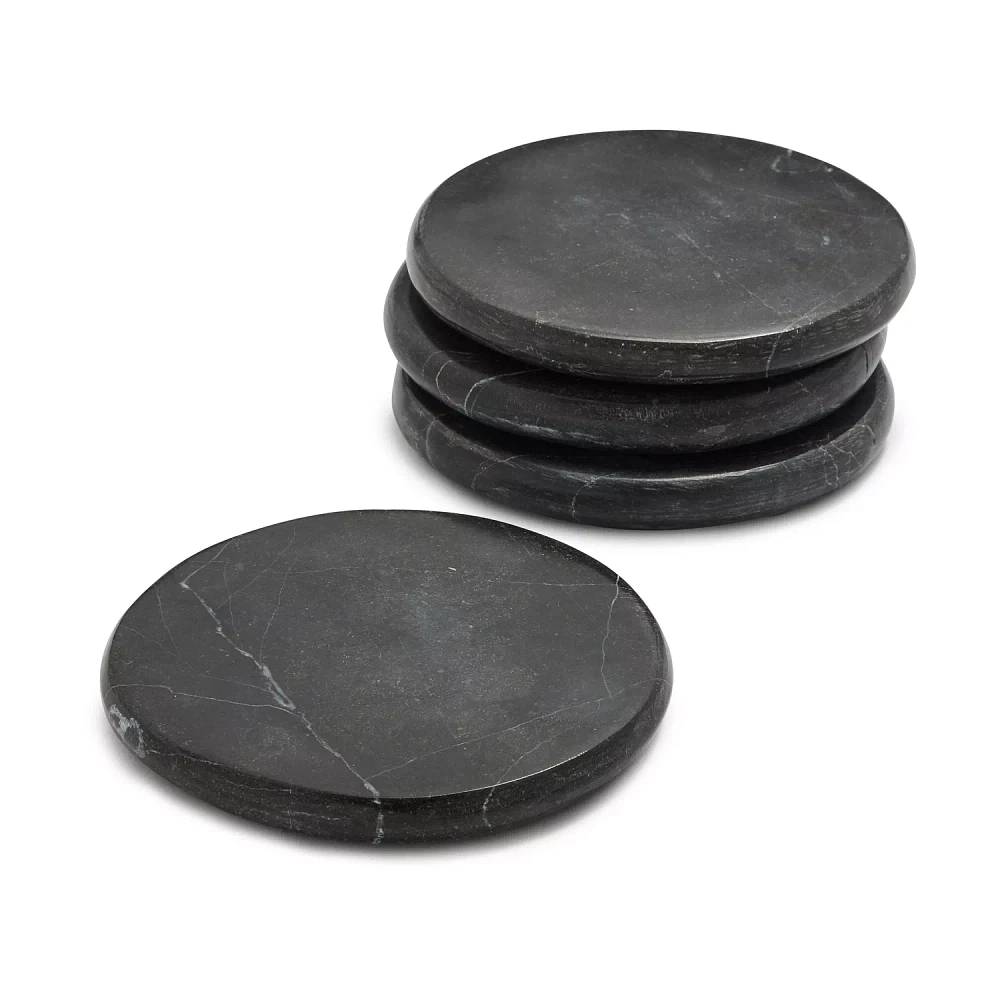 Sur La Table Marquina Marble Coasters, Set of 4