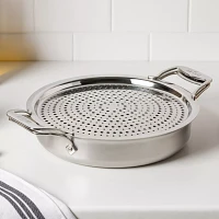 All-Clad D5 Brushed Stainless Steel Sauteuse w/ Splatter Guard, 4 qt.