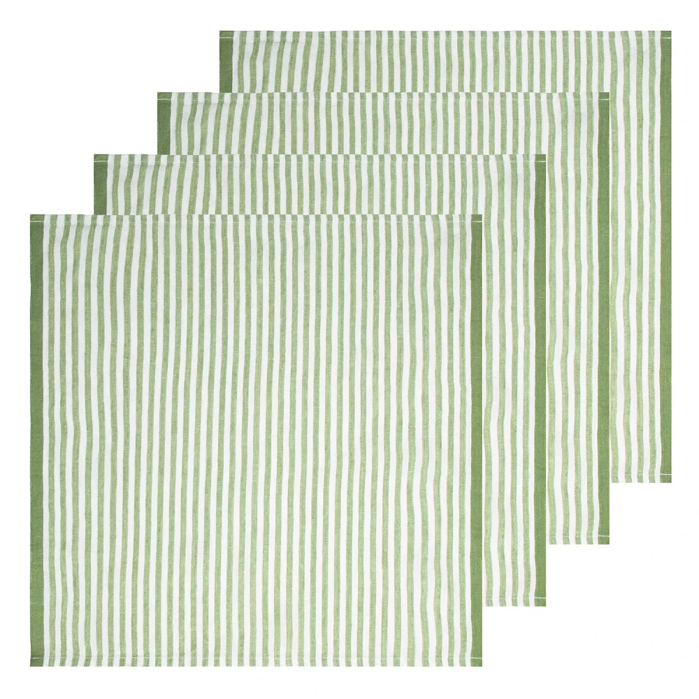 Caravan Ticking Stripe Linen Napkins