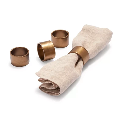 Sur La Table Textured Napkin Rings, Set of 4