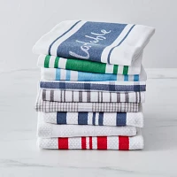 Sur La Table Striped Basketweave Kitchen Towels