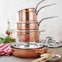 Lagostina Martellata Hammered Copper 10-Piece Set