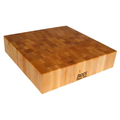 John Boos Maple End-Grain Square Chopping Block, 18" x 18" x 4" 