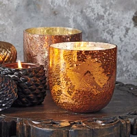 Sur La Table Mercury Glass Pumpkin Spice Soy Candle, 20 oz.